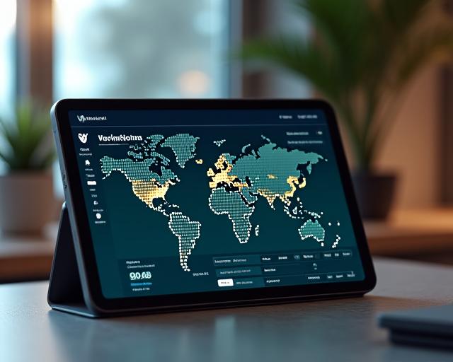 Mockup of the Ascend AI travel planning interface on a tablet screen